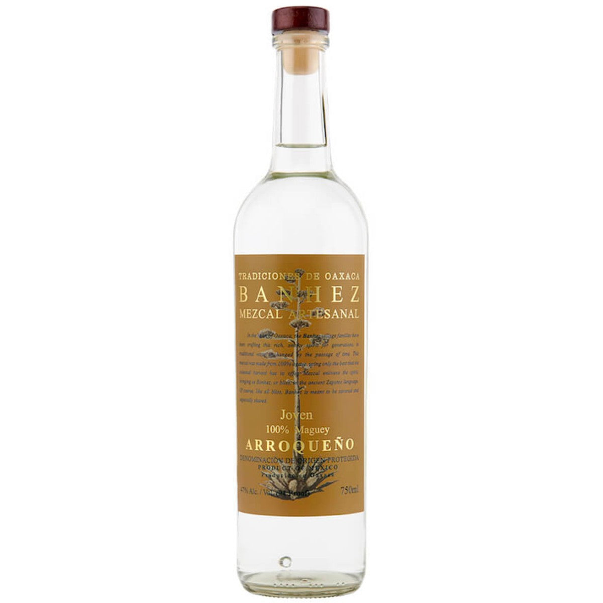 Banhez Mezcal Artesalnal Joven Mahuey Arroqueno