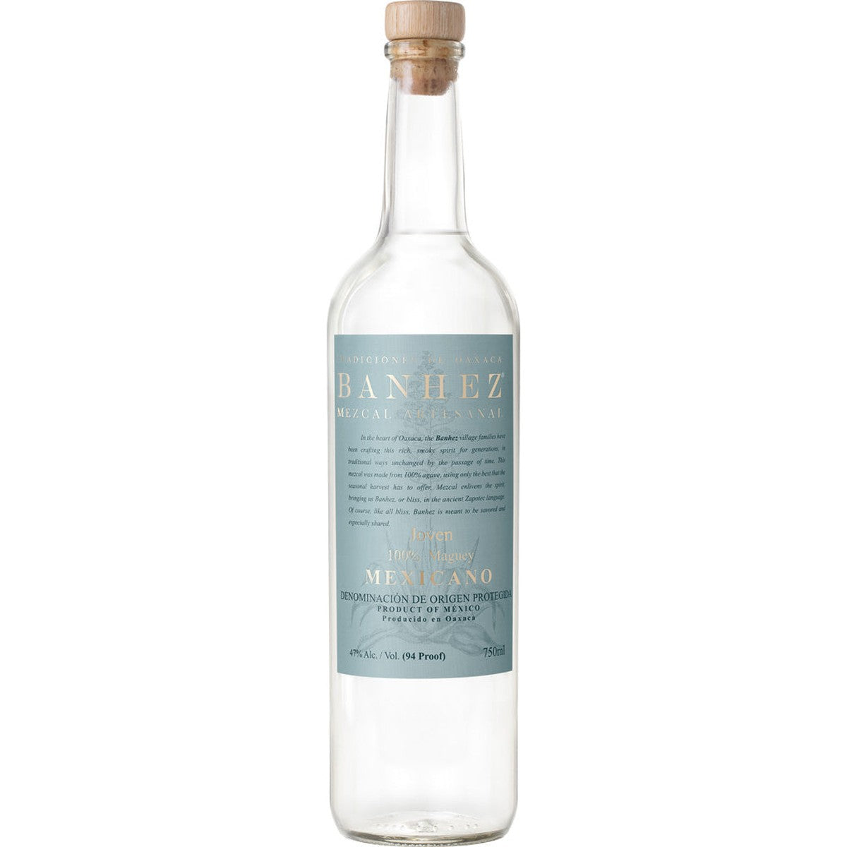 Banhez Mezcal Artesanal Joven Maguey Mexicano