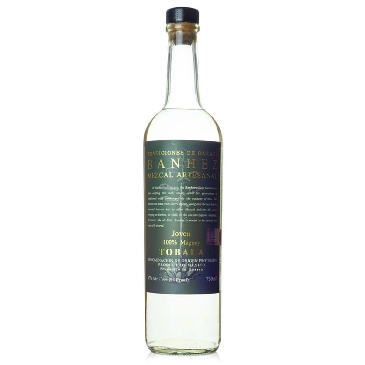 Banhez Mezcal Artesanal TOBALA Joven 750 ml