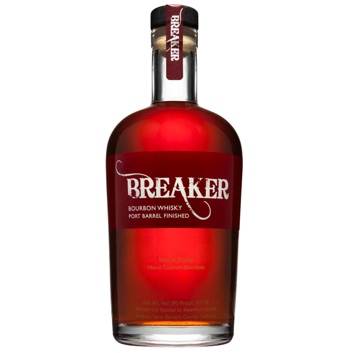 Breaker Bourbon Whisky Port Barrel Finished Bourbon 750 ml