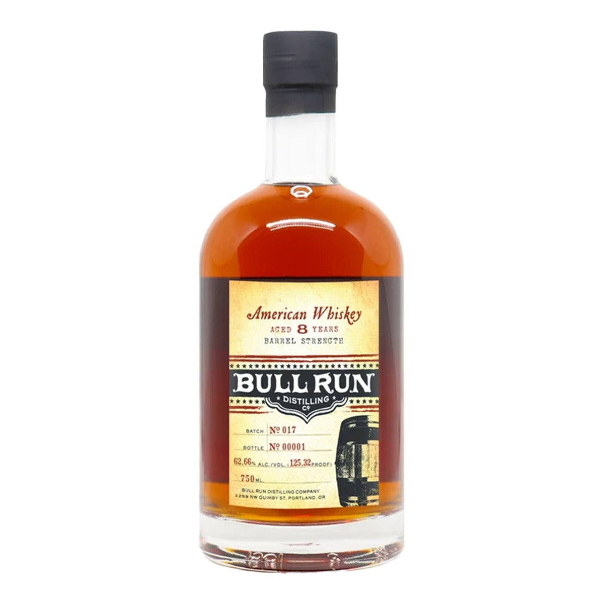 Bull Run 8 Year Barrel Strength American Whiskey