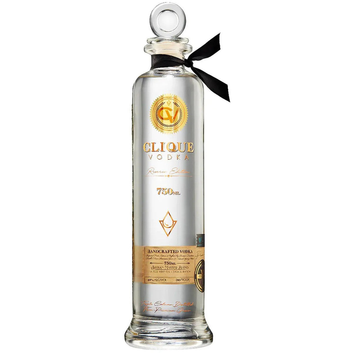 Clique Reserve Edition Handcrafted Vodka Artisan Master Blend Limited Edition Small Batch 001 750 ml