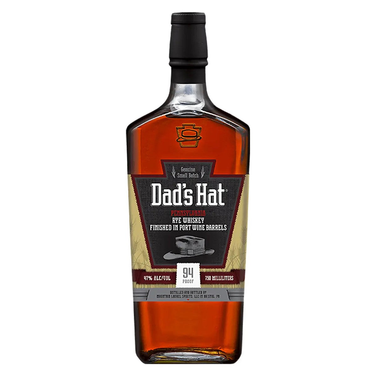 Dads Hat Pennsylvania Rye Whiskey 94 pf port barrel finish 750 ml