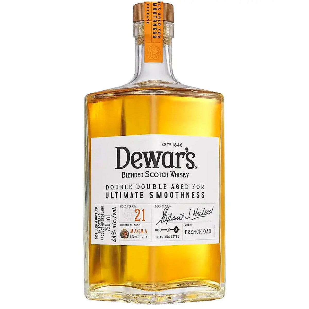 Dewars Limited Release Magma Stone Toasted French Oak Double Double Aged 21 year 750 ml