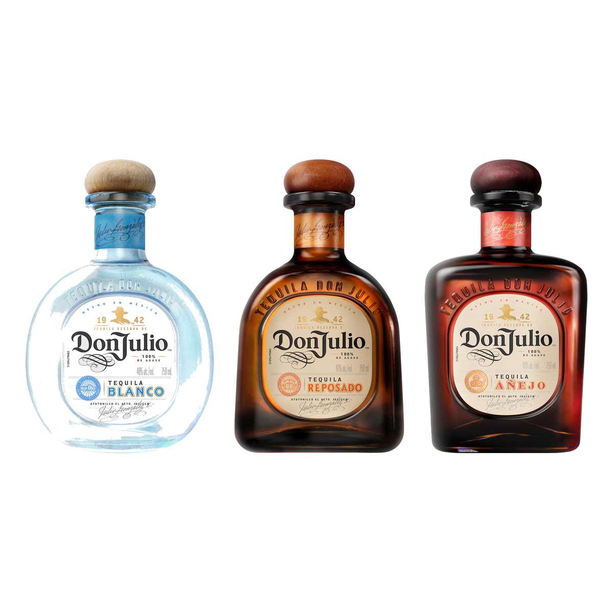 Don Julio Tequila Bundle - Blanco, Reposado & Añejo 3 x 750 ml