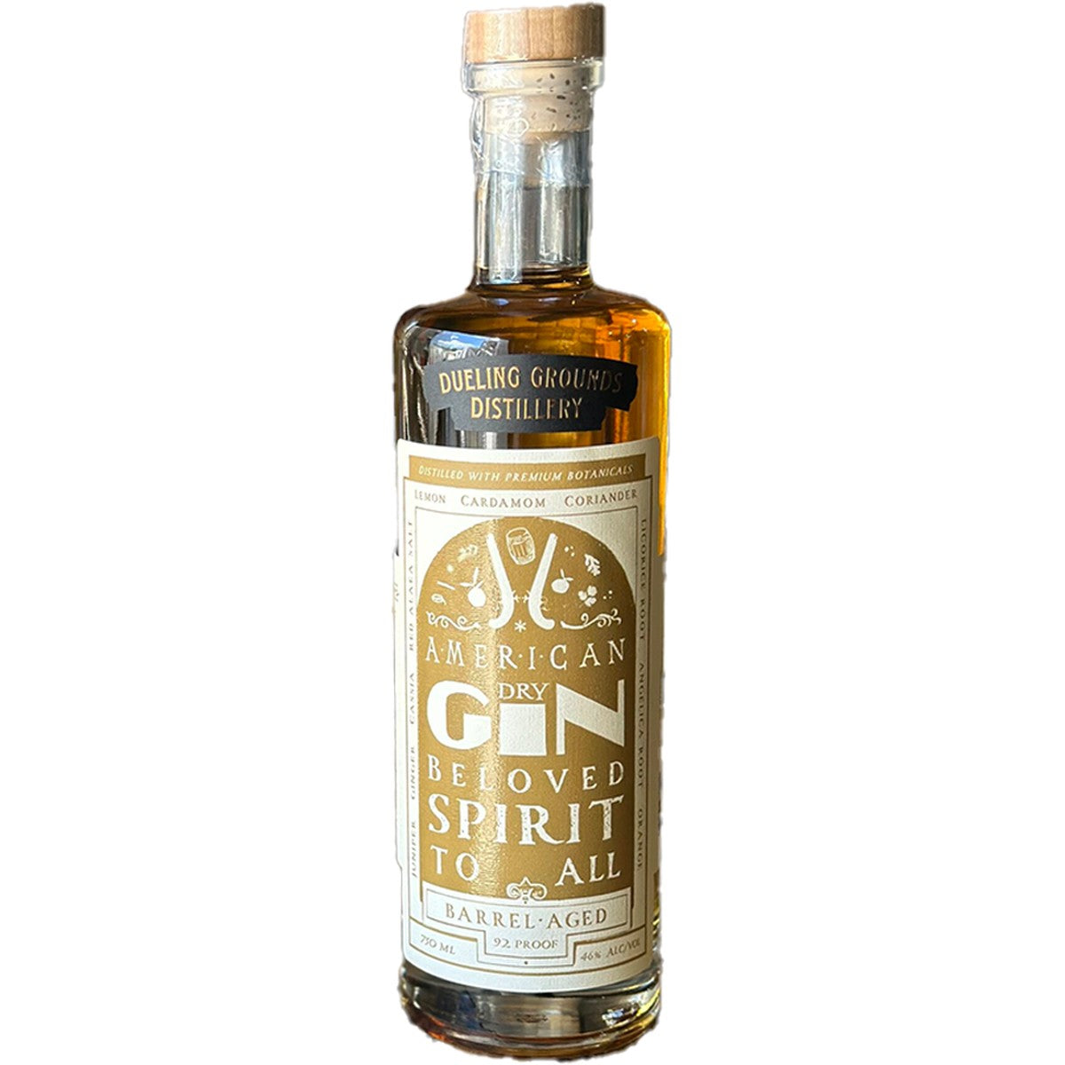 Dueling Grounds Distillery American Dry Gin Barrel Aged 750 ml