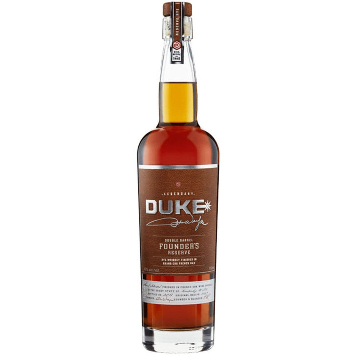 Duke Double Barrel Founders Reserve Rye 750 ml