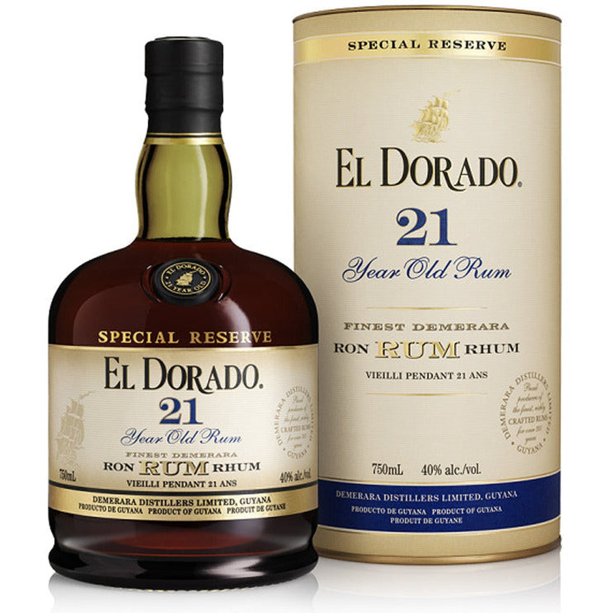 El Dorado Aged 21 years Rum Special Reserve 750 ml