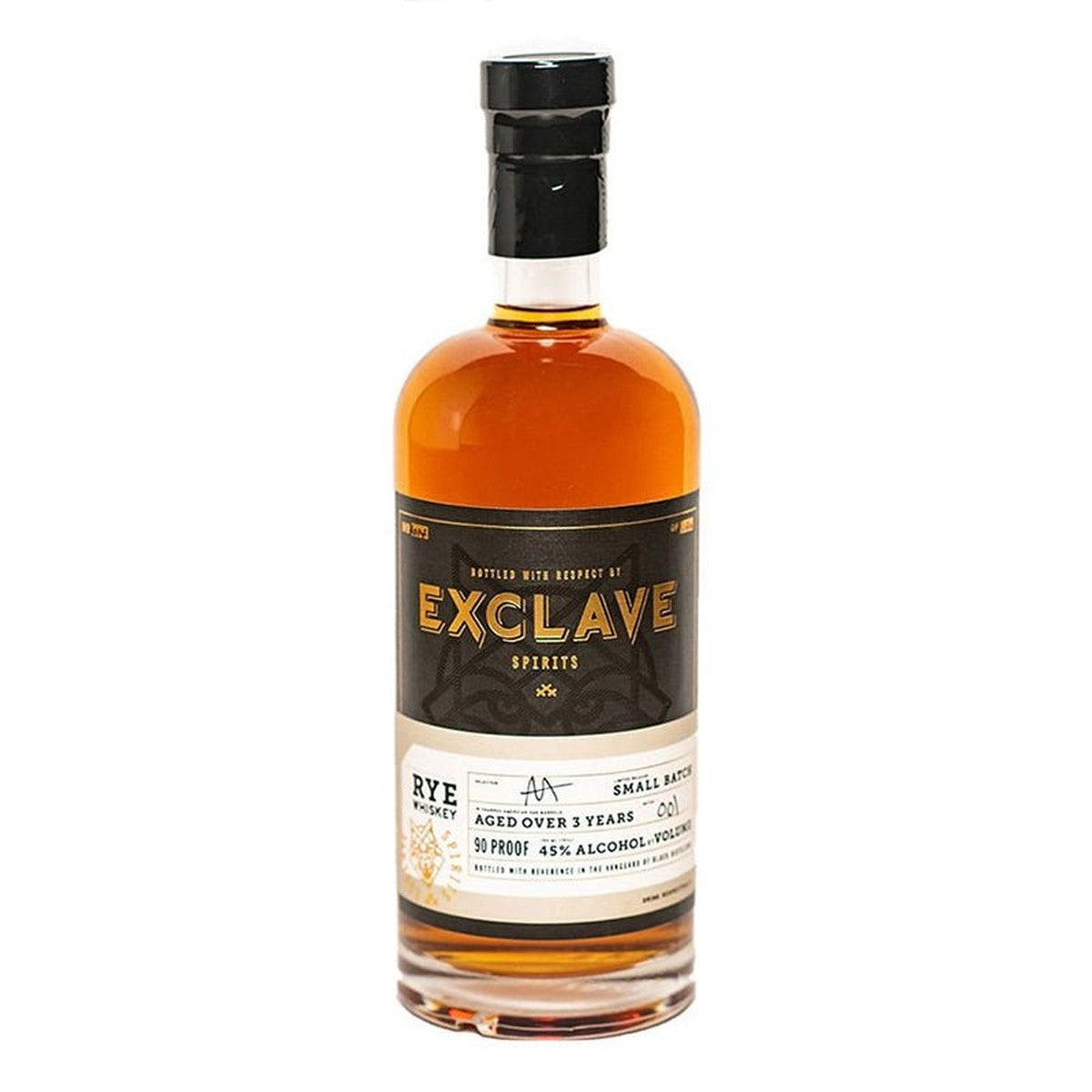 Exclave Spirits Small Batch Rye 3 year 750 ml