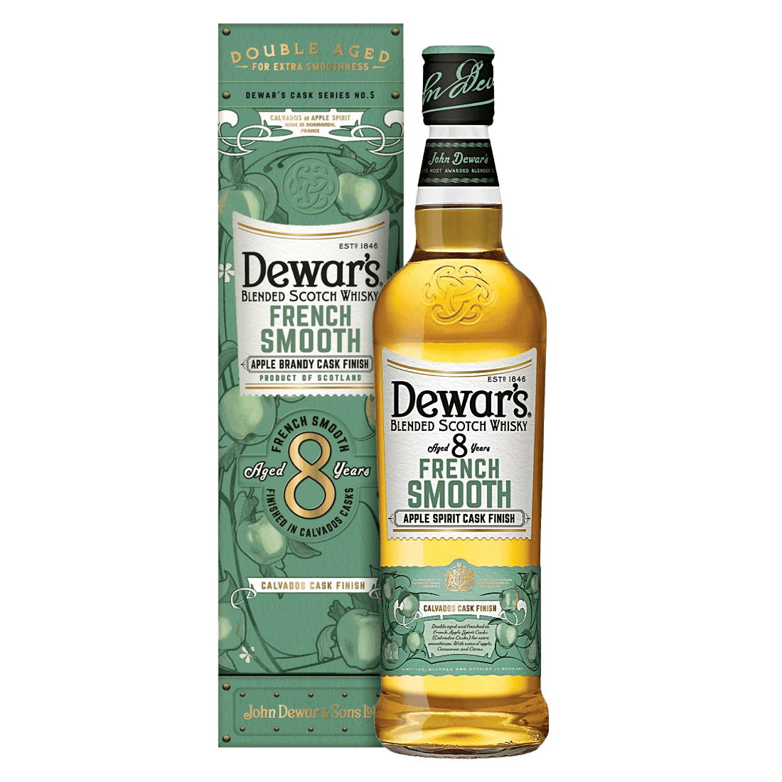 Dewars French Cask Smooth Apple Brandy Cask Finish Calvados Cask Finish 8 year 750 ml