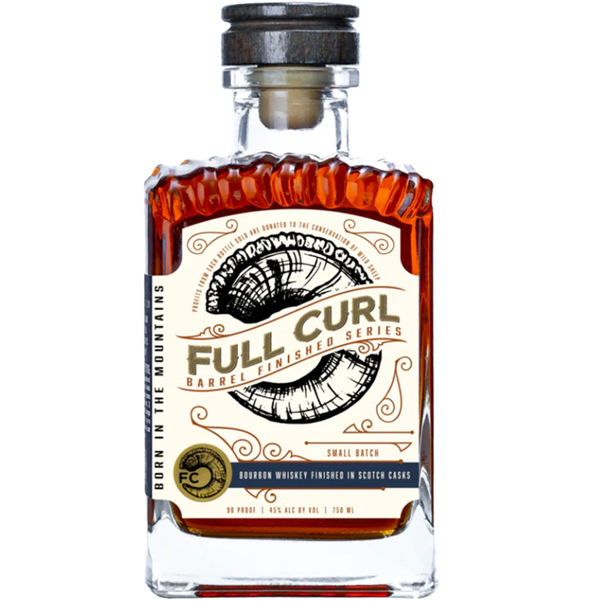 Full Curl Barrel Finished Series Bourbon Whiskey Finished In Scotch Casks
