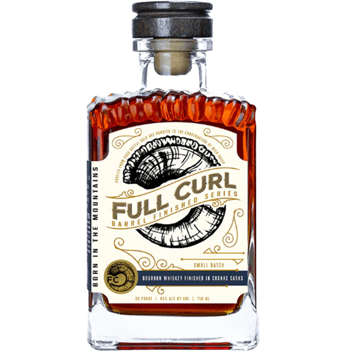 Full Curl Bourbon Whiskey Finished In Cognac Casks 750 ml