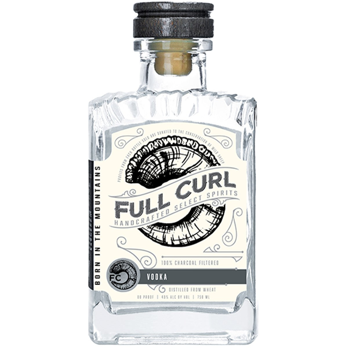 Full Curl Charcoal Filtered Wheat Vodka