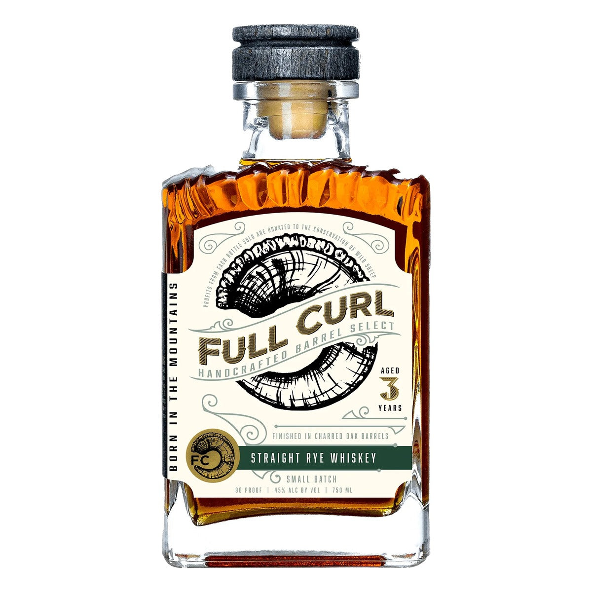Full Curl Straight Rye Small Batch 3 year