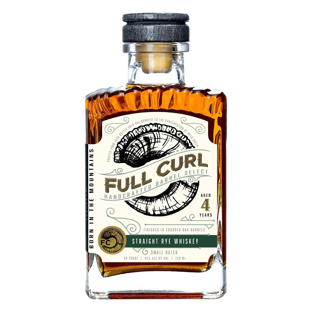 Full Curl Straight Rye Whiskey 4 year