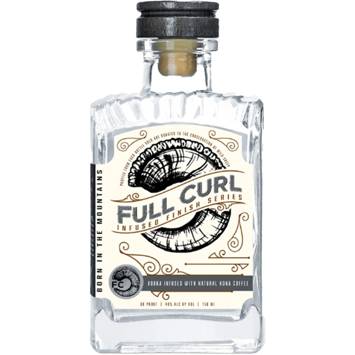 Full Curl Vodka Infused With Natural Kona Coffee 750 ml