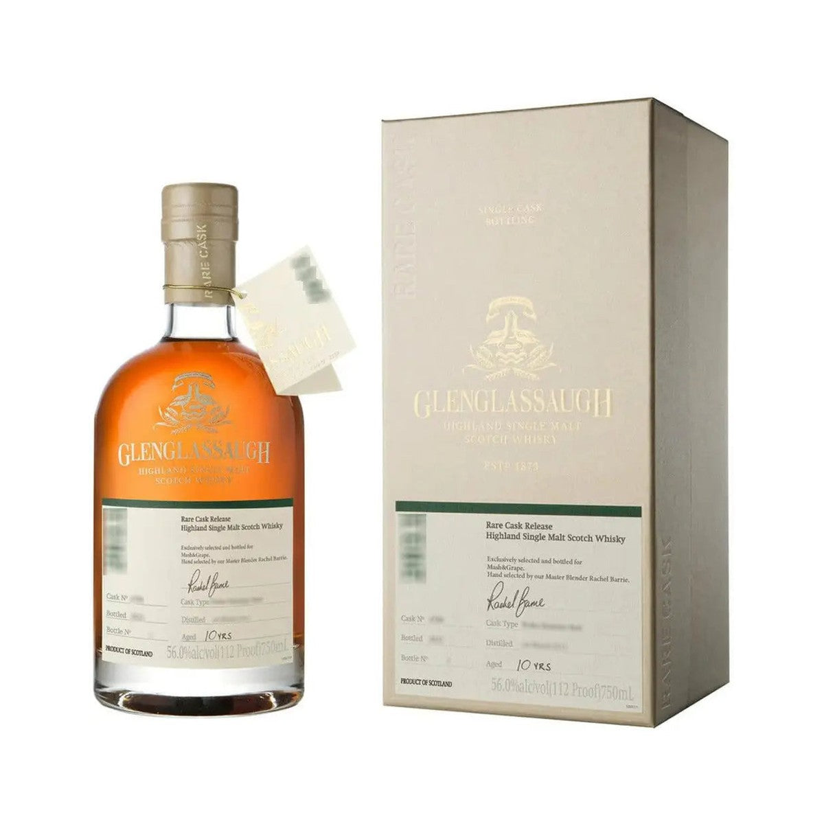 Glenglassaugh Highland Single Malt Scotch Rare Cask Release 112 Proof 10 year