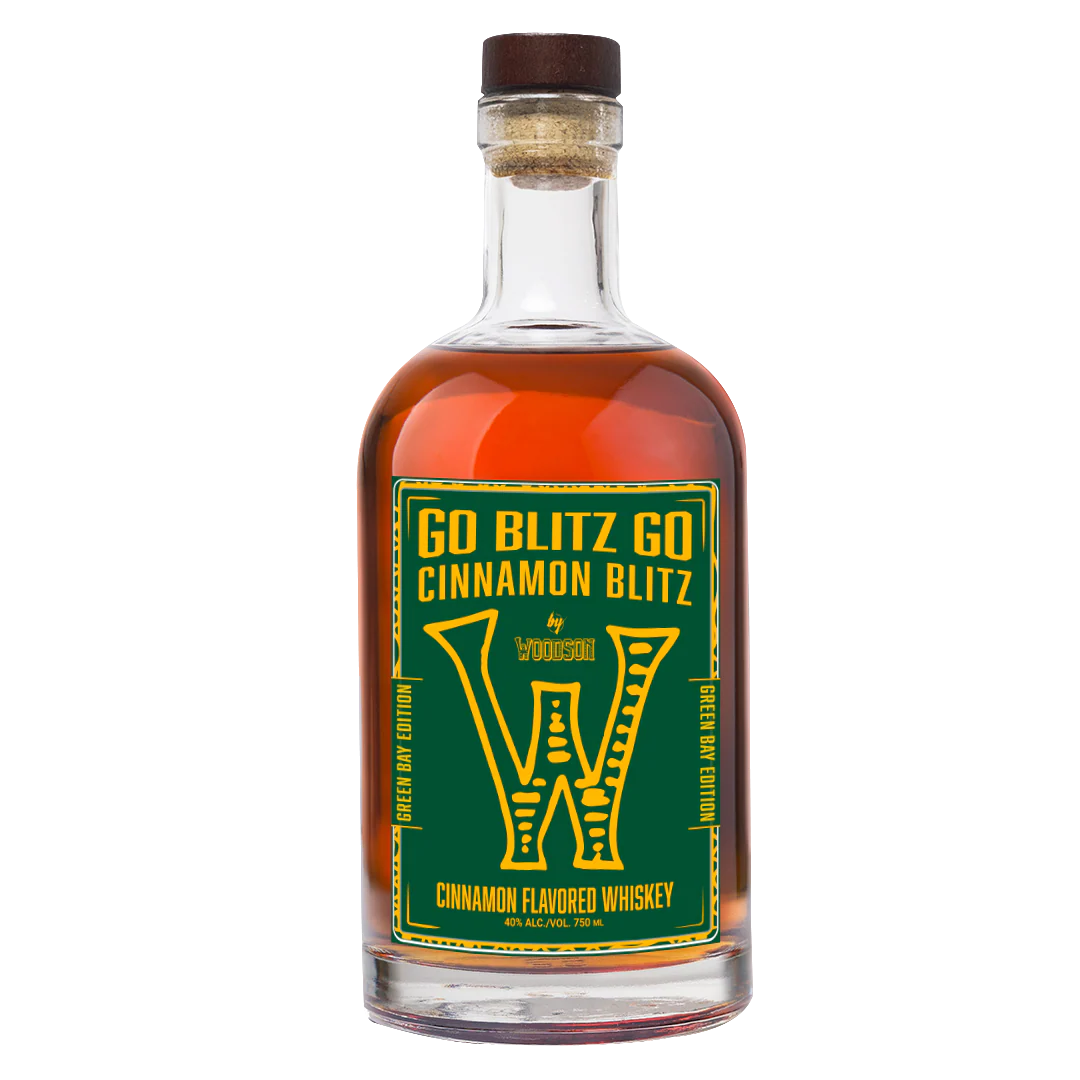 Woodson Go Blitz Go Cinnamon Whiskey Green Bay Edition 750 ml