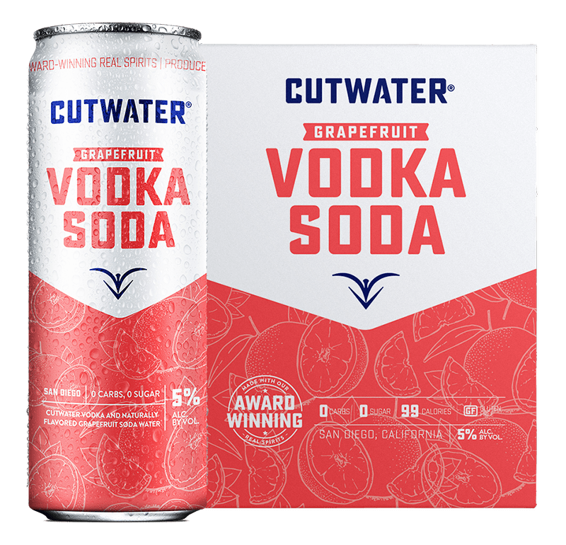 Cutwater Grapefruit Vodka Soda Slim Cans (4 Pack) 355 ML