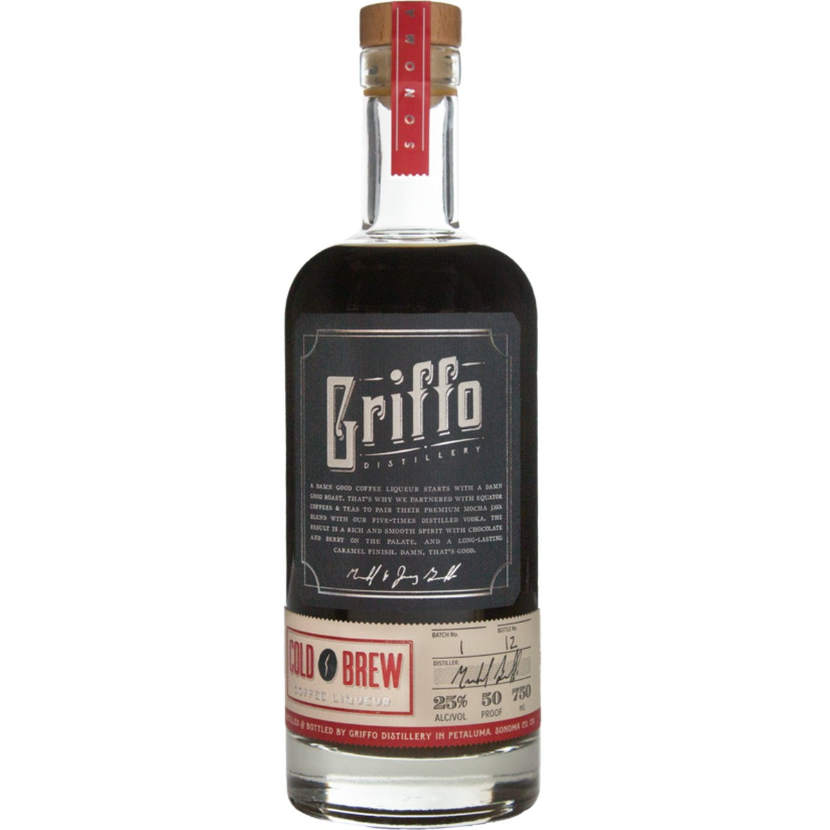 Griffo Cold Brew Coffee Liqueur 750ml