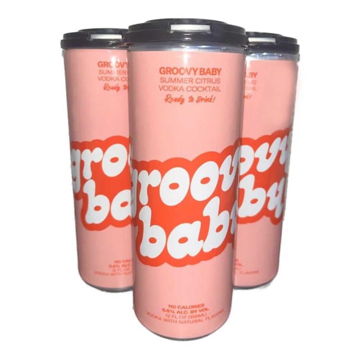 Groovy Baby Beverage Summer Citrus Vodka 4 Pack 12 FL