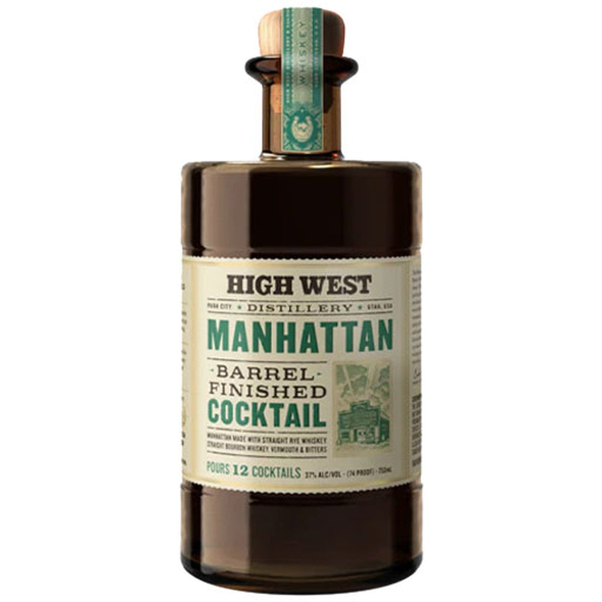 High West Manhattan Barrel Finished Cocktail 375 ml