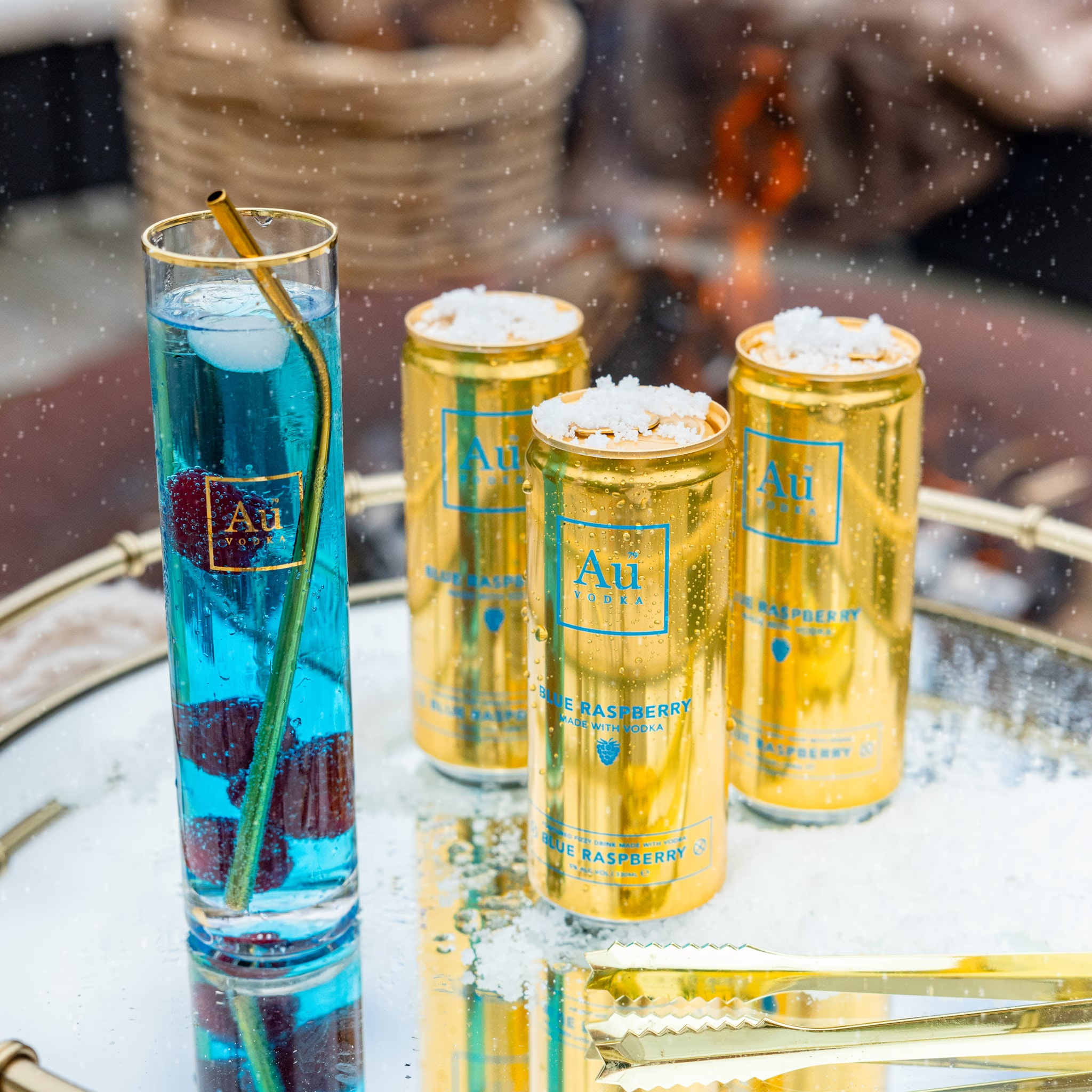 AU Vodka Blue Raspberry Soda RTD 4 Pack 355 ML product image 3