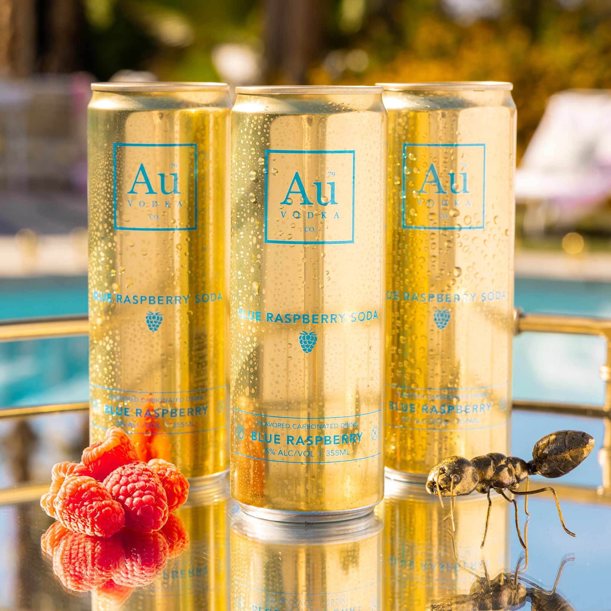 AU Vodka Blue Raspberry Soda RTD 4 Pack 355 ML product image 2