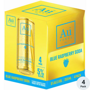 AU Vodka Blue Raspberry Soda RTD 4 Pack 355 ML