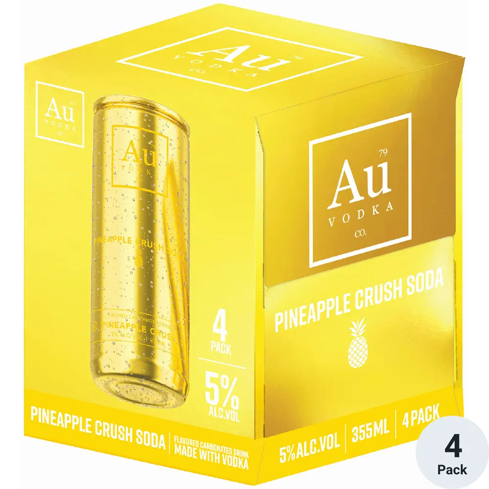 AU Pineapple Crush Vodka Soda 4 x 355 ml