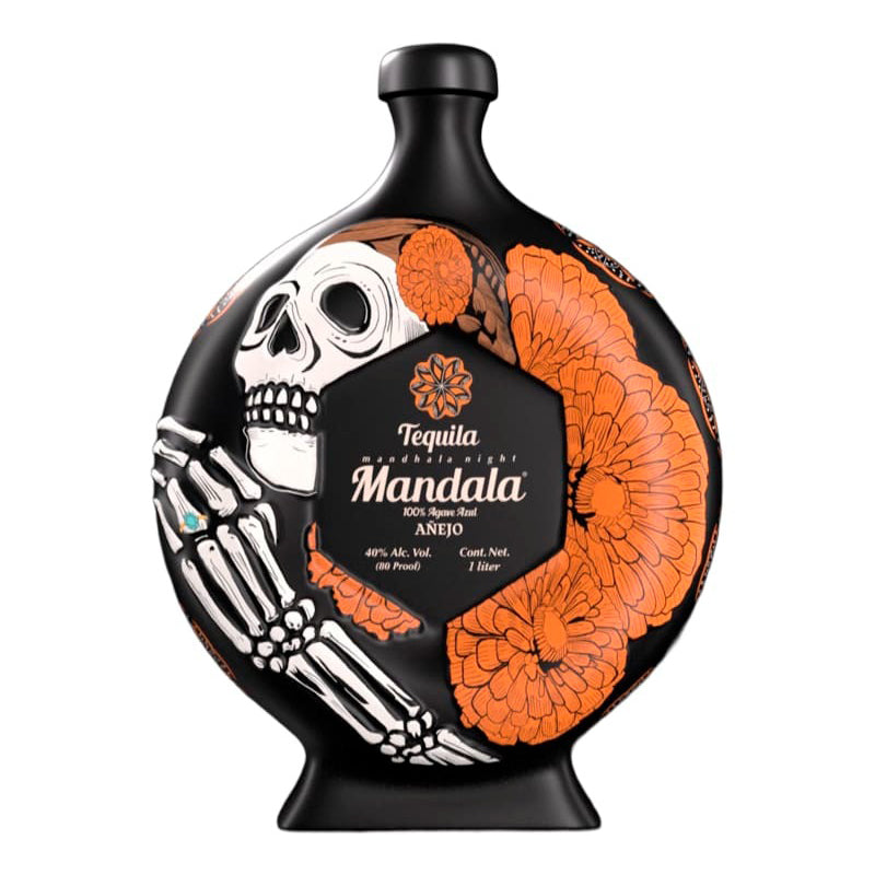 Tequila Mandala Dia De Los Muertos 2025 Orange Flower Anejo 1L