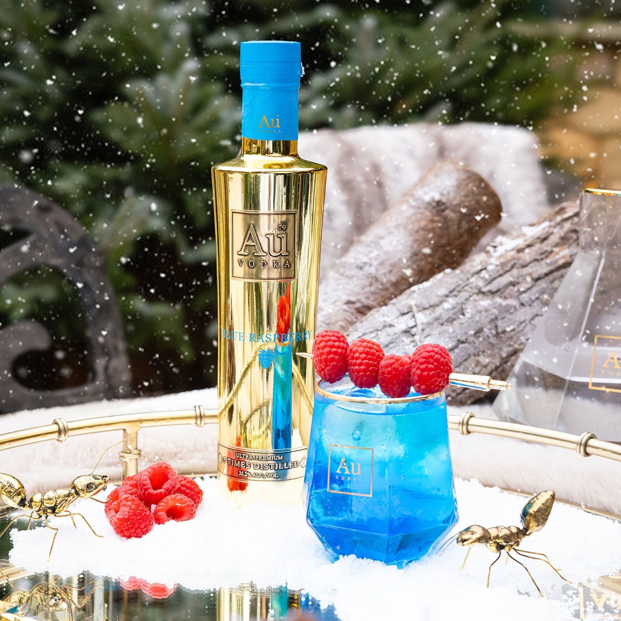 Au Blue Raspberry Vodka 375 ML product image 2