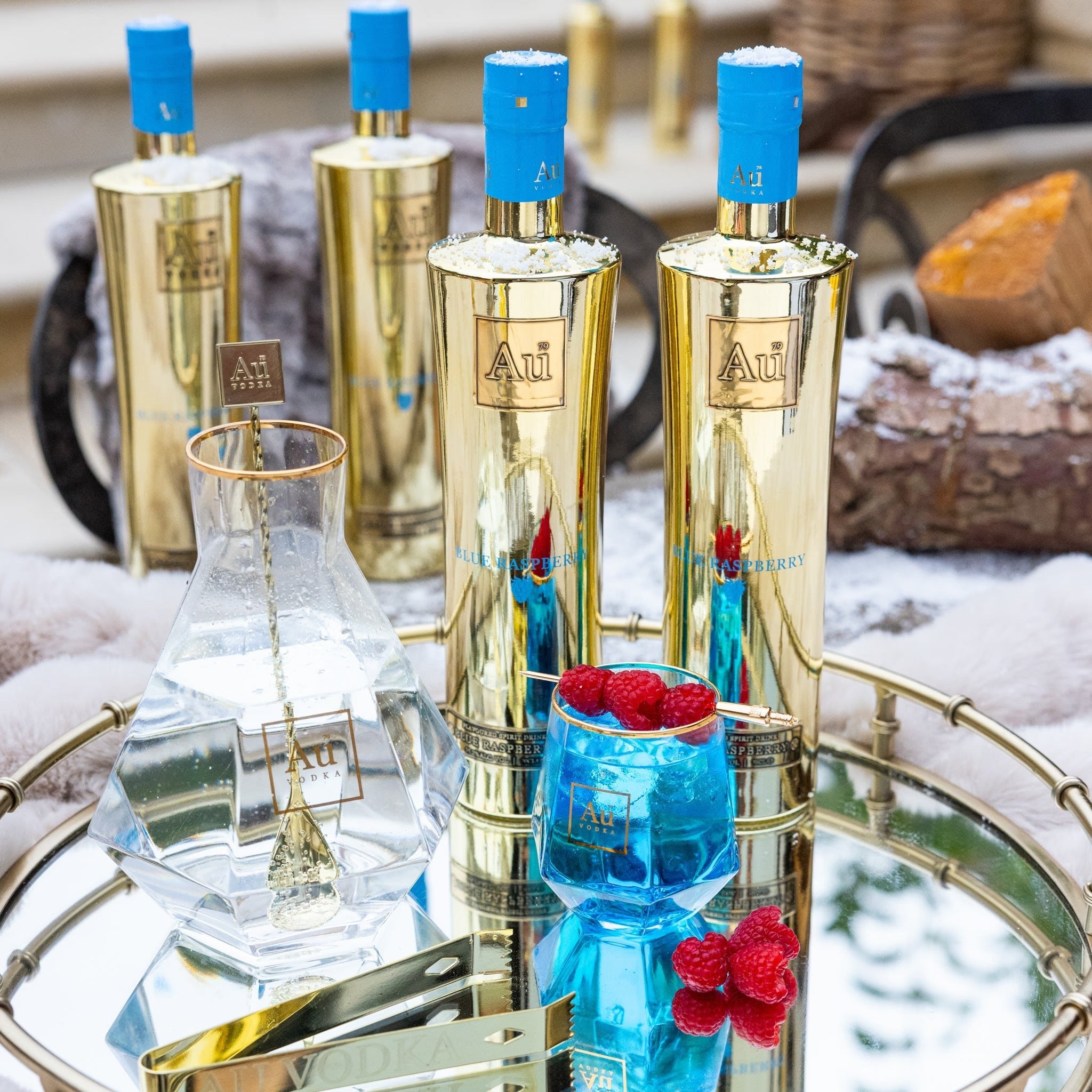 AU Blue Raspberry Vodka 750 ml