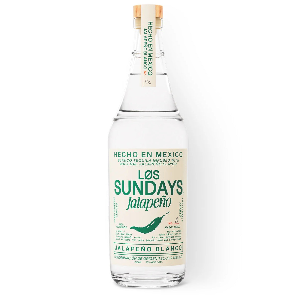 Los Sundays Tequila Jalapeño Blanco 750 ml