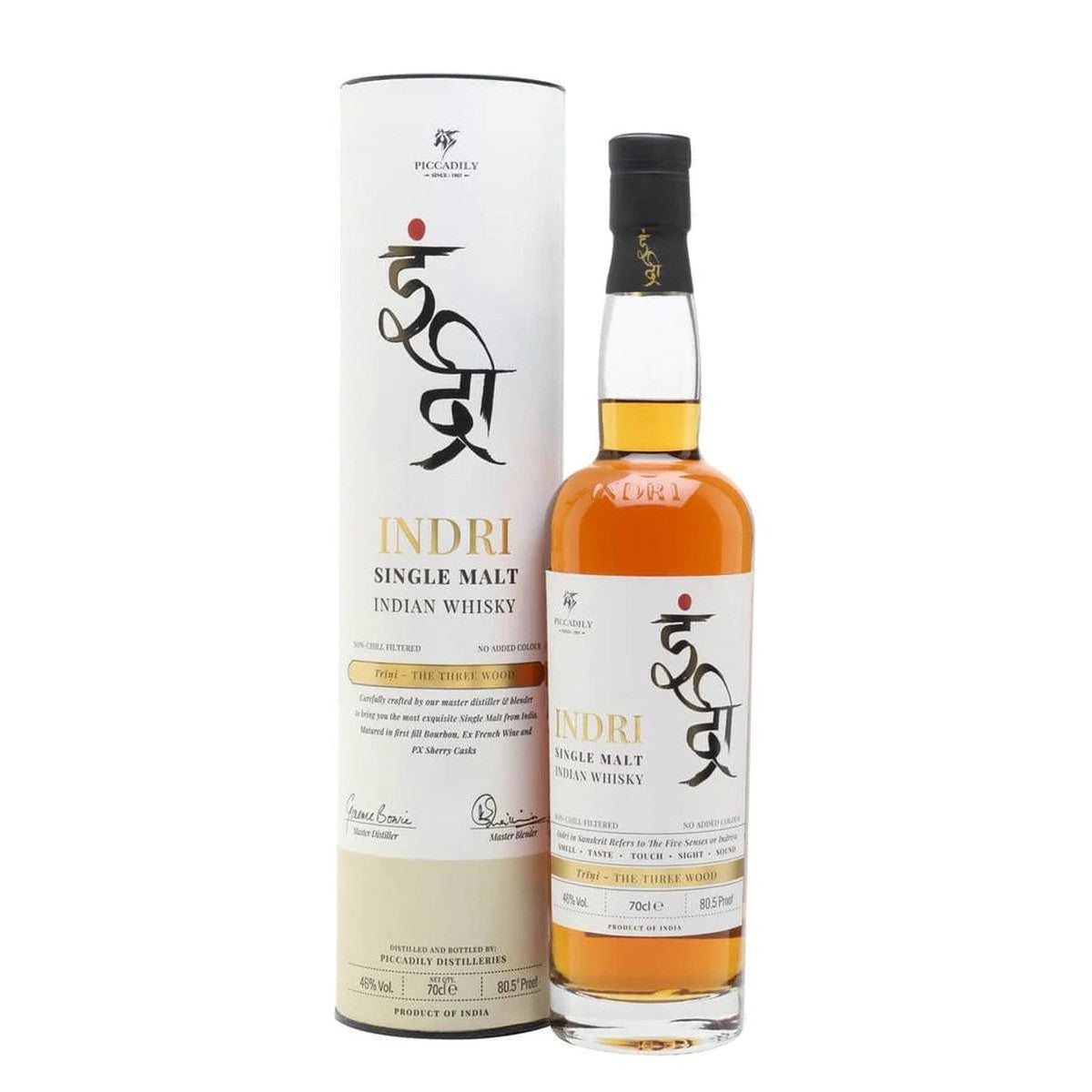 Indri Trini The Three Wood Single Malt Indian Whiskey 750 ml
