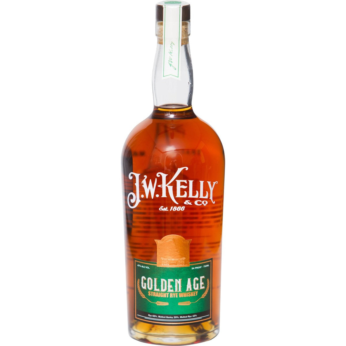 J.W Kelly and CO Golden Age Rye Whiskey