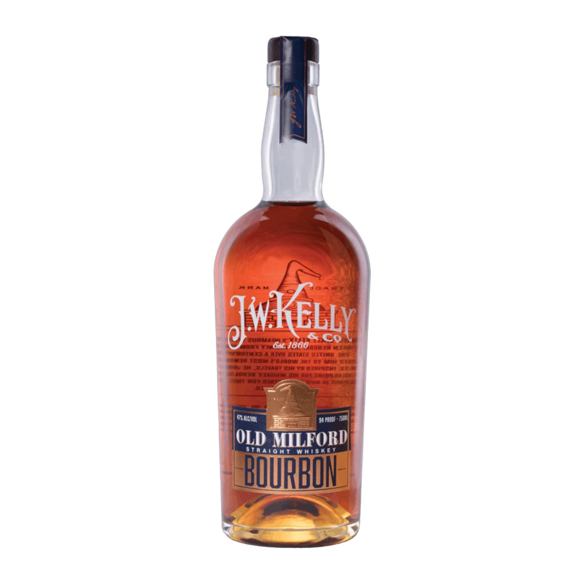 J.W. Kelly and Co Old Milford Straight Bourbon Whiskey