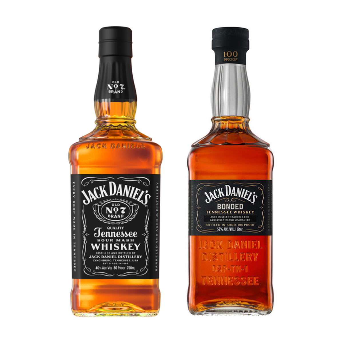 Jack Daniel's Old No. 7 & Bonded Bundle 750 ml + 1 L
