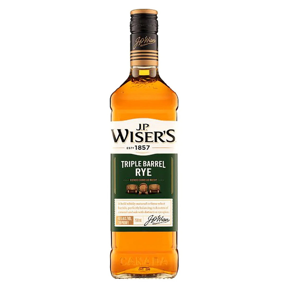 JP Wiser's Triple Barrel Rye 750 ml