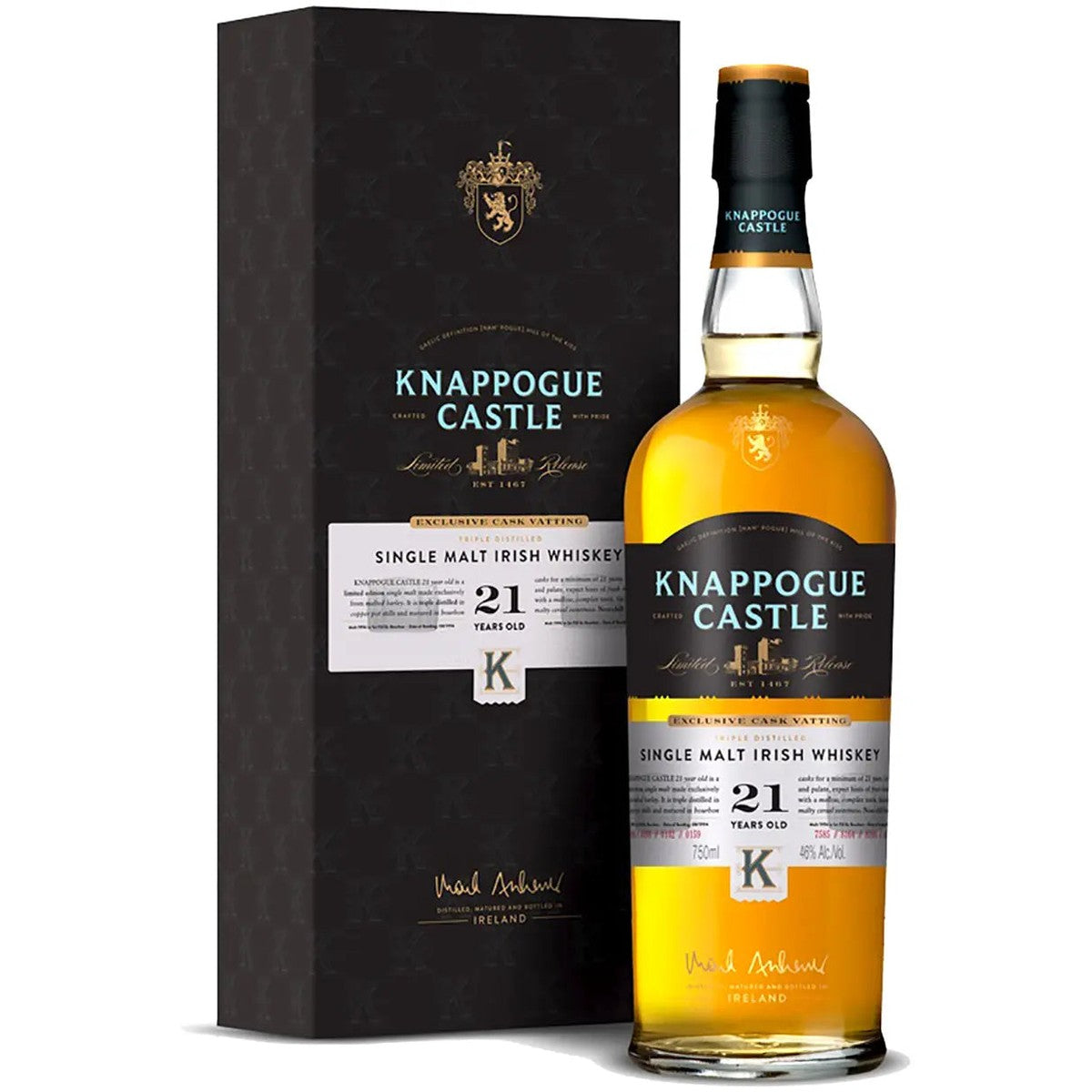 Knappogue Castle Congac Cask Single Malt Irish Whiskey 12 year 750 ml