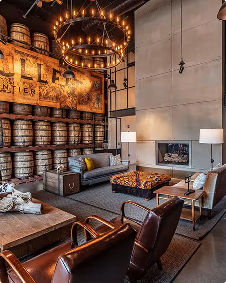 The Bulleit Frontier Whiskey Experience tasting room