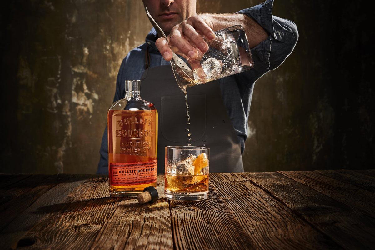 Making a Bulleit Bourbon Old Fashioned