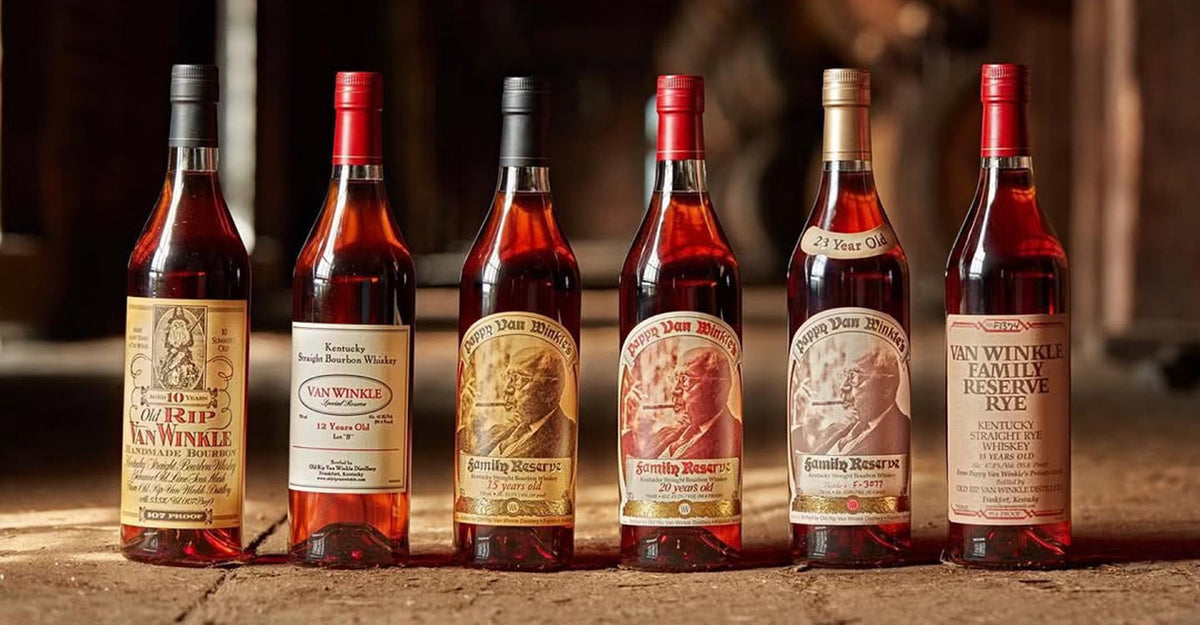The Van Winkle bourbon and rye lineup