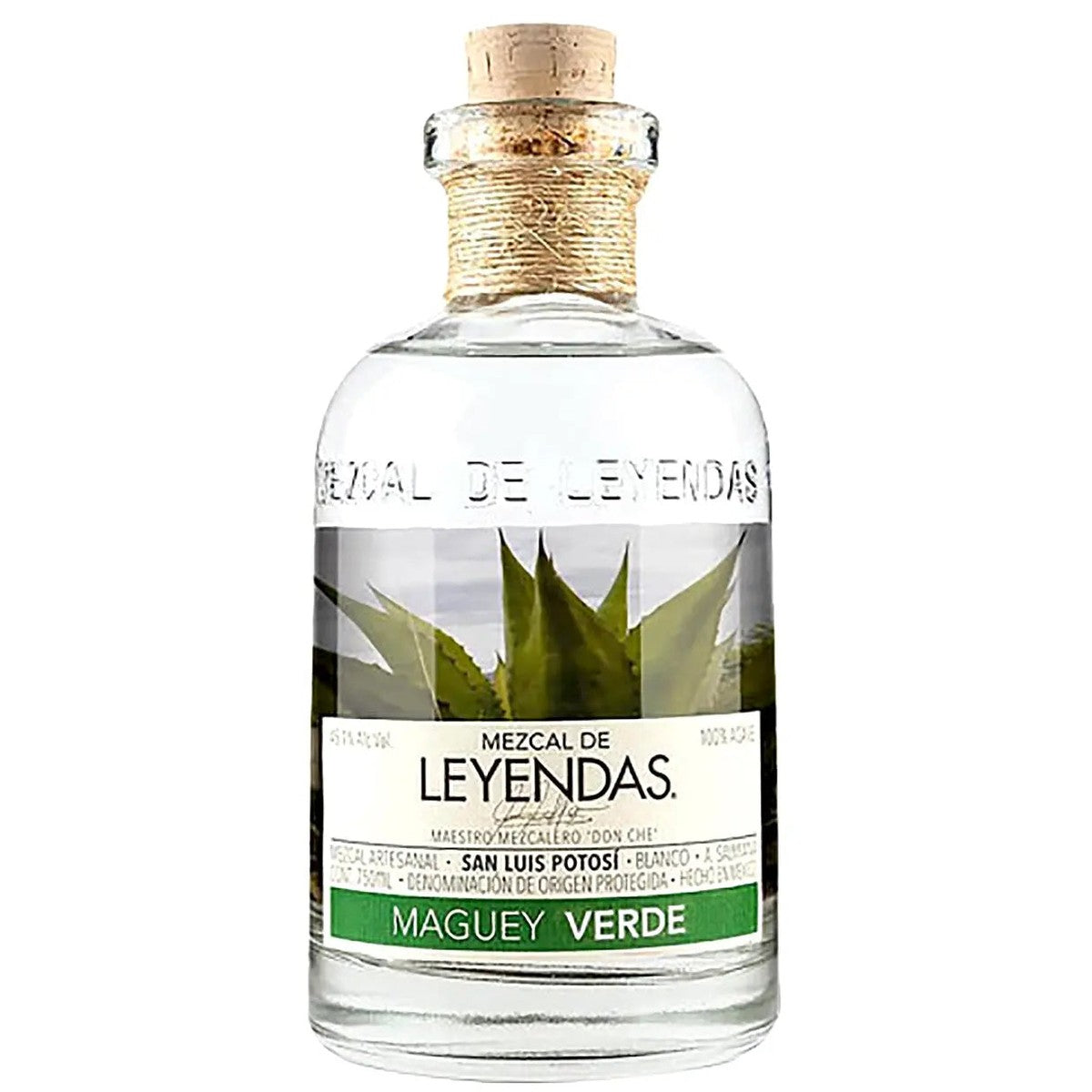 Mezcal de Leyendas Maguey Verde Blanco Mezcal Artesanal