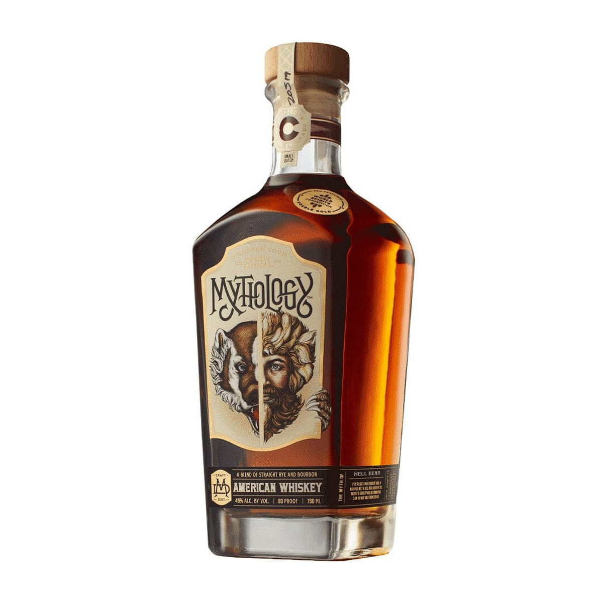 Mythology Distillery American Whiskey Hell Bear 750 ml product image 2
