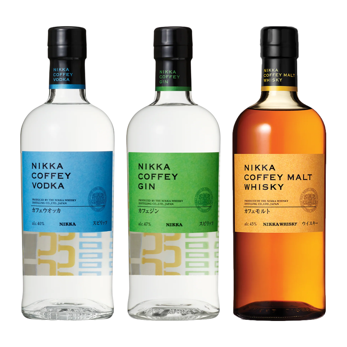 Nikka Coffey Bundle - Vodka, Gin & Malt Whisky 3 x 750 ml
