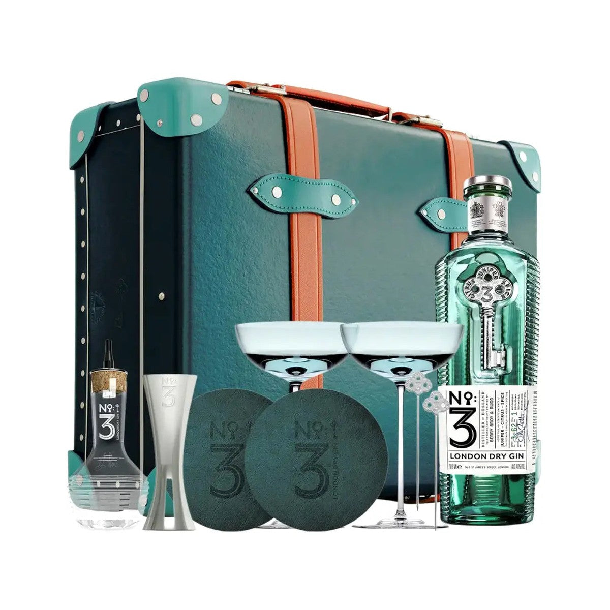 No 3 London Dry Gin Globe Trotter Unrivalled Martini Case