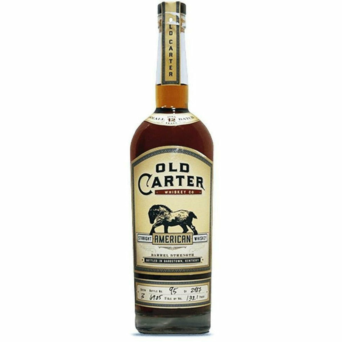 Old Carter 12 year straight American batch 3 750 ml