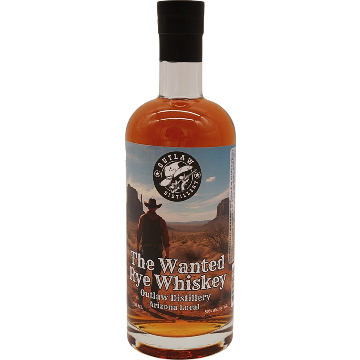 Outlaw Distillery The Wanted Rye Whiskey 750 ml