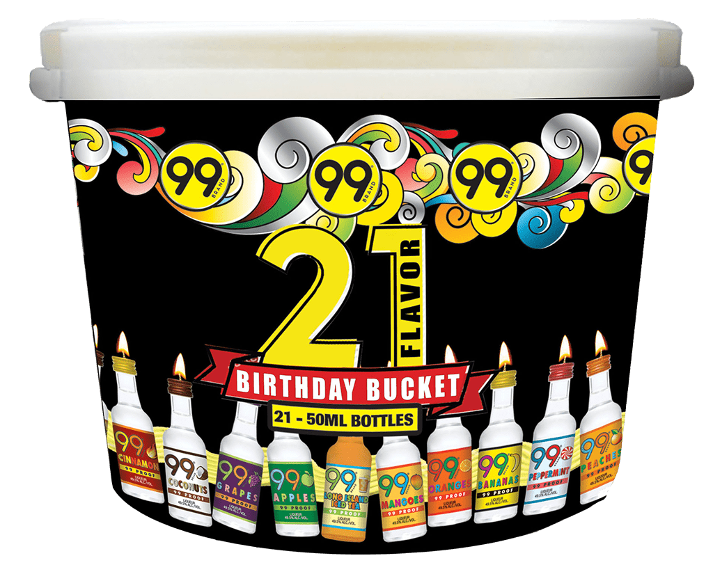 99 Happy Birthday Party Bucket 21x50ml
